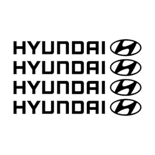 Set stickere manere Hyundai, Culoare Neagra