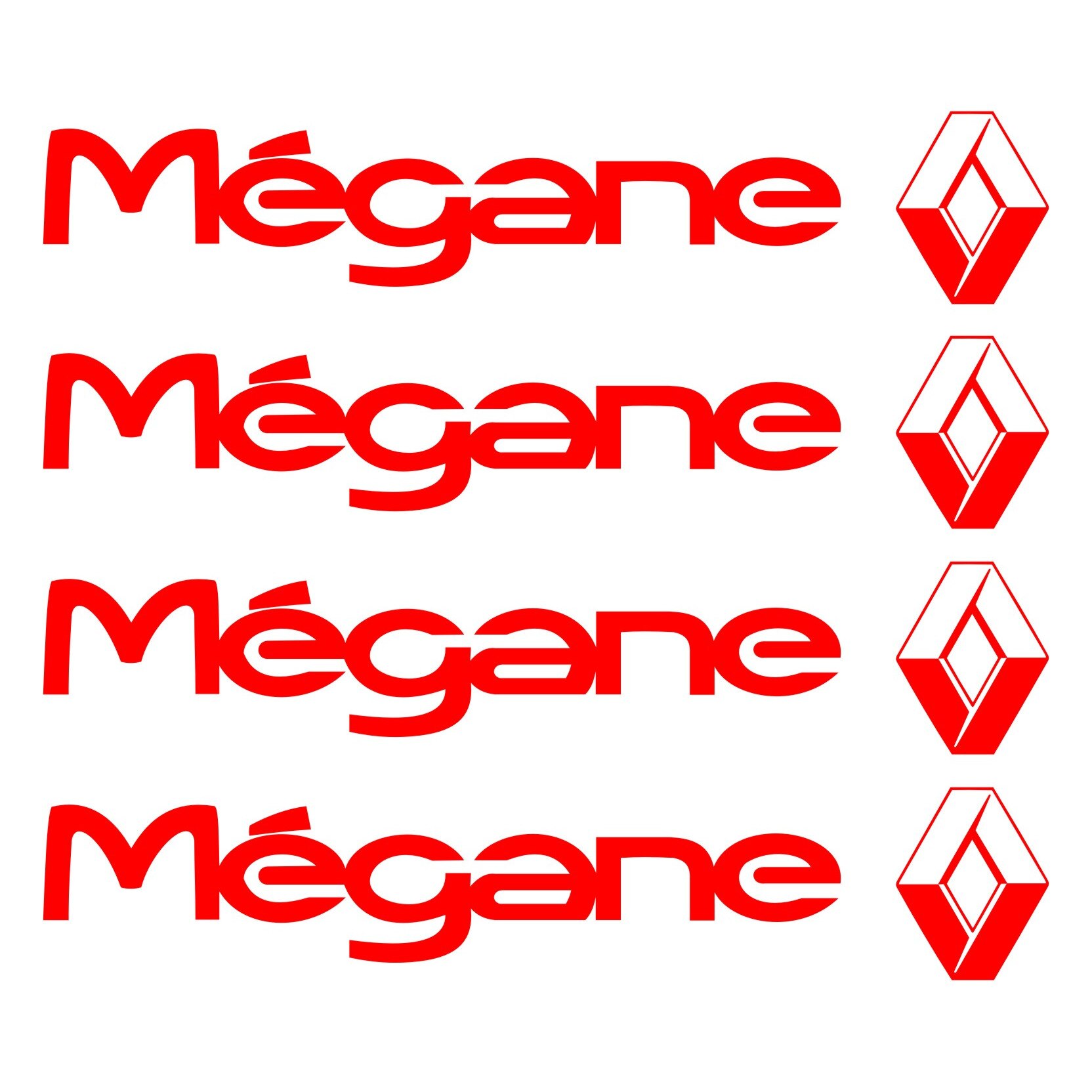 Set stickere manere Megane, Culoare Rosie