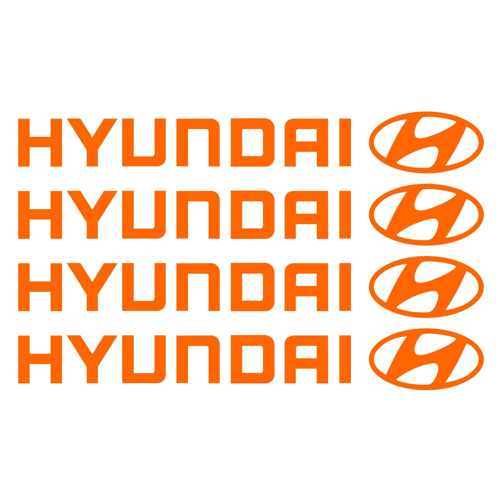 Set stickere manere Hyundai, Culoare Portocalie