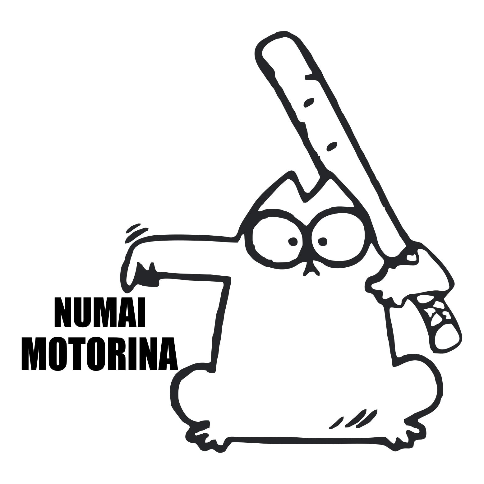 Sticker clapeta rezervor auto, Numai Motorina, Culoare Neagra