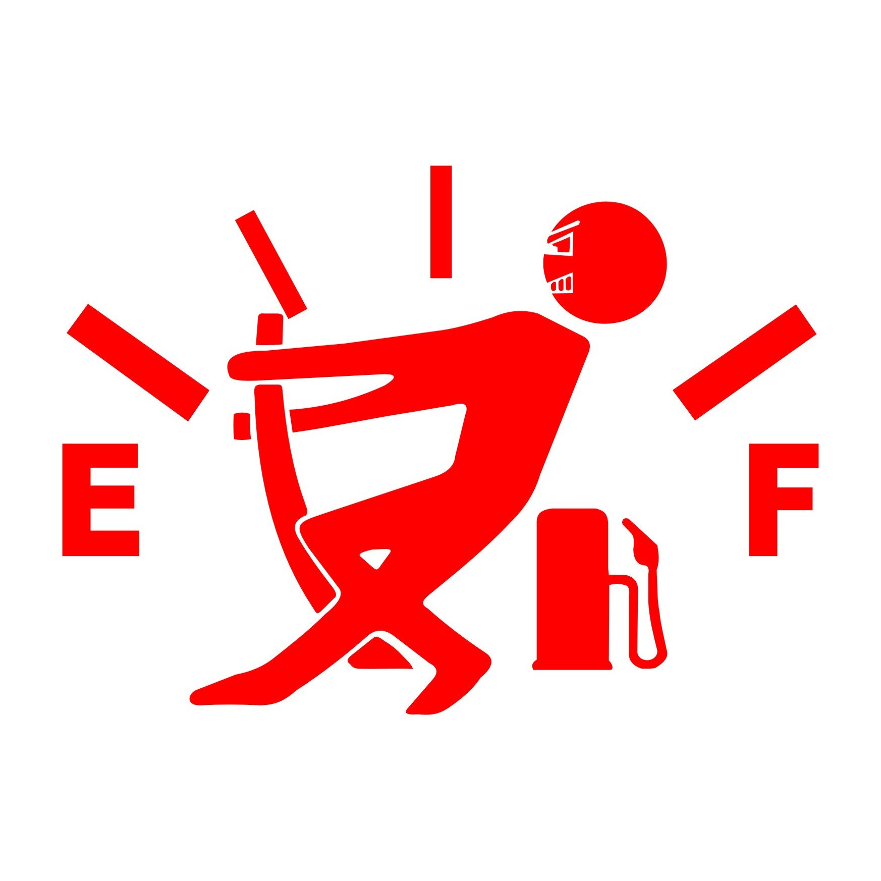 Sticker clapeta rezervor auto, Culoare Rosu