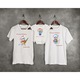Set personalizat 3 tricouri familie de Craciun, Soricei, drool, alb