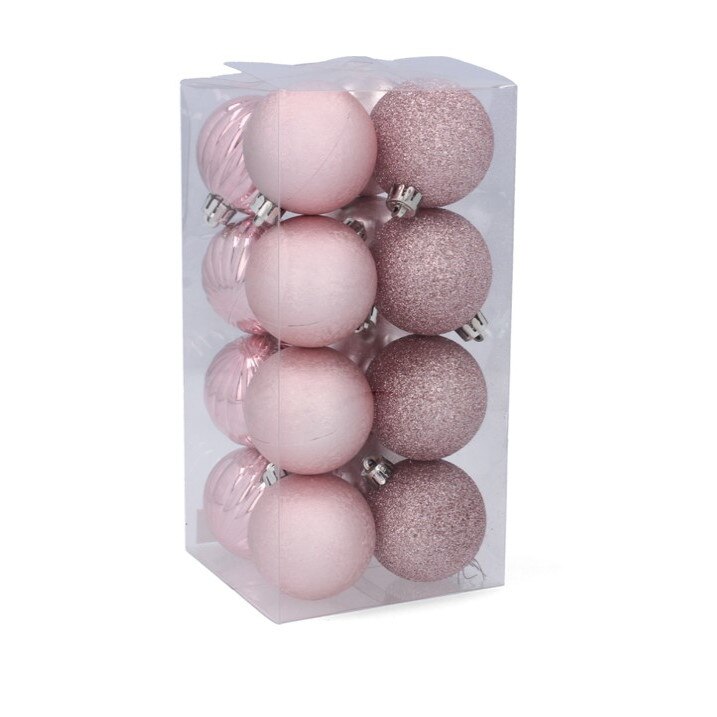 Set 16 globuri ,5cm, roz