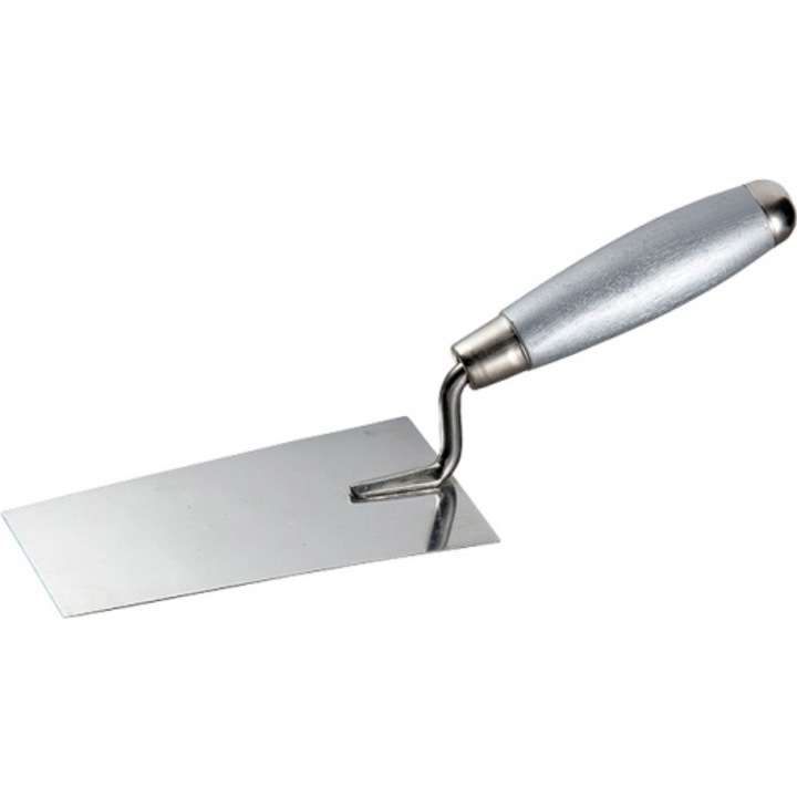 Kőműves kanál, 140 x 82 mm, fa markolat MTX
