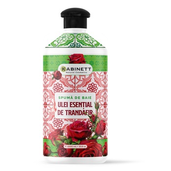 Spuma de baie cu ulei esential de trandafir , 1000 ml, Kabinett Spuma de baie cu ulei esential de trandafir , 1000 ml, Kabinett
