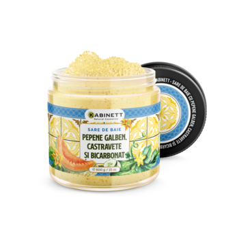 Sare de baie cu pepene galben, castravete si bicarbonat, 600gr, Kabinett Sare de baie cu pepene galben, castravete si bicarbonat, 600gr, Kabinett