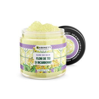 Sare de baie cu flori de tei si bicarbonat, Kabinett, 600gr Sare de baie cu flori de tei si bicarbonat, Kabinett, 600gr