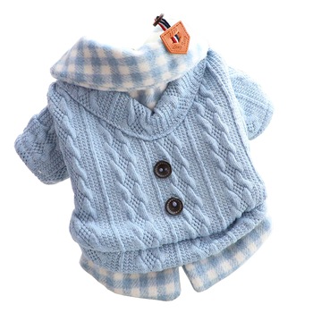 Pulover cu accesorii Spark pentru catei, Bleu, S Pulover cu accesorii Spark pentru catei, Bleu, S