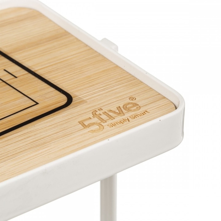 Suport hartie igienica cu rezerva, raft pentru telefon - alb