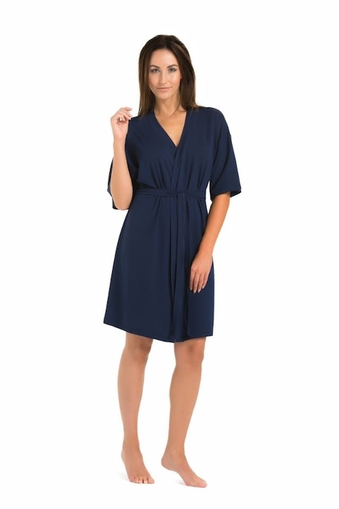 Дамски халат от вискоза Maddalena, Teyli, Navy Blue, 2XL
