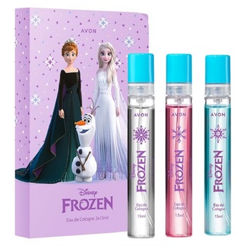 Cutie cadou Disney Frozen II, Avon - Apa de colonie Fruity Bliss 15 ml, Apa de colonie Flower Friendship 15 ml si Apa de colonie Water Fun 15 ml Cutie cadou Disney Frozen II, Avon - Apa de colonie Fruity Bliss 15 ml, Apa de colonie Flower Friendship 15 ml si Apa de colonie Water Fun 15 ml