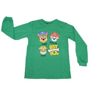 Bluza cu maneca lunga pentru baieti Atut BL8893-A-122, Verde 122 CM Bluza cu maneca lunga pentru baieti Atut BL8893-A-122, Verde 122 CM