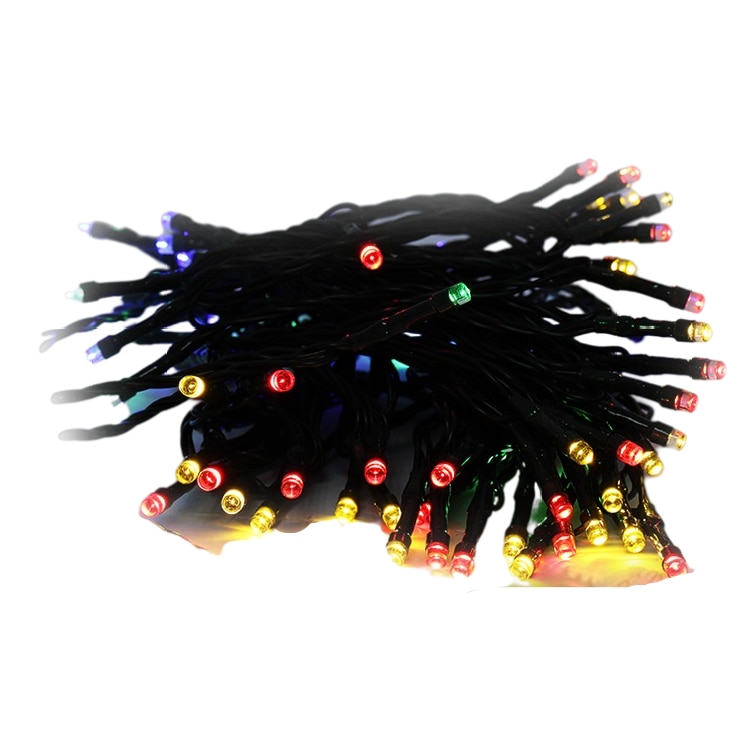 Instalatie Luminoasa de Exterior, 100 LED, 13m, Transformator 4.5V, Multicolor