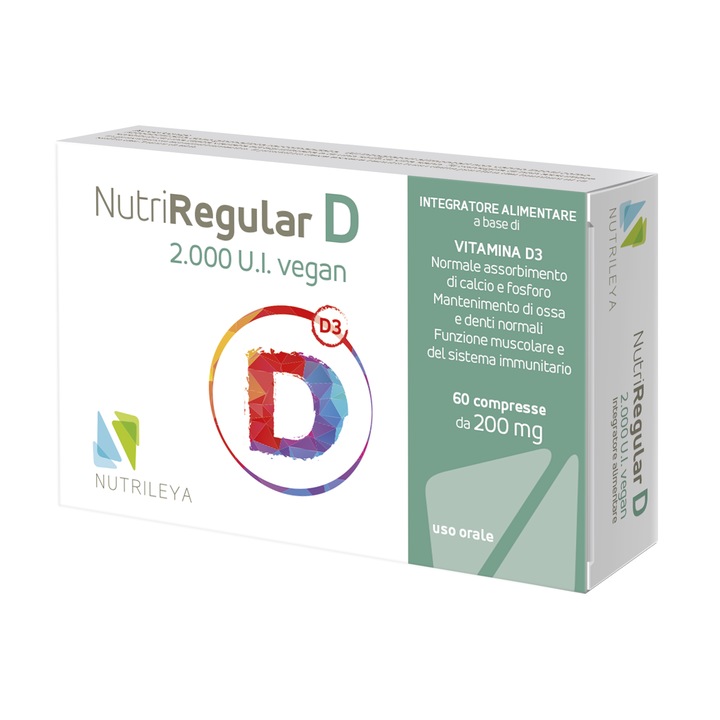 Supliment alimentar, Nutrileya, NutriRegular, D 2000 UI, 60 comprimate