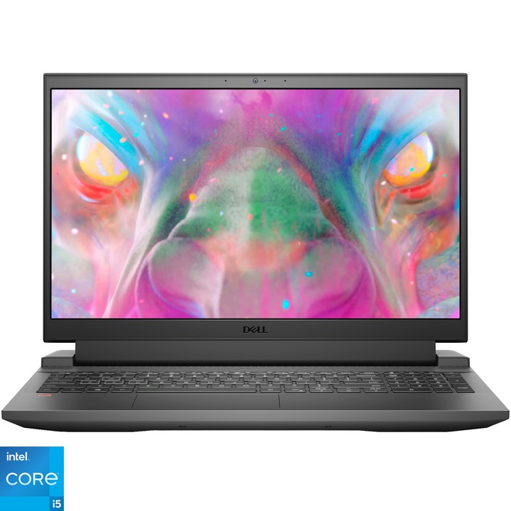 Laptop Gaming Dell G15 5511 cu procesor Intel® Core™ i5-11260H pana la 4.40 GHz, 15.6" Full HD, 120Hz, 16GB, 512GB SSD, NVIDIA® GeForce RTX™ 3050 4GB, Ubuntu, Dark Shadow Grey