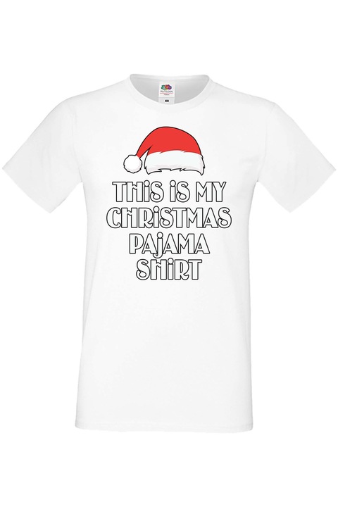 Férfi karácsonyi póló Mikulás újévi ünnepi ajándék Ez az én karácsonyi pizsama ing 4, Fehér