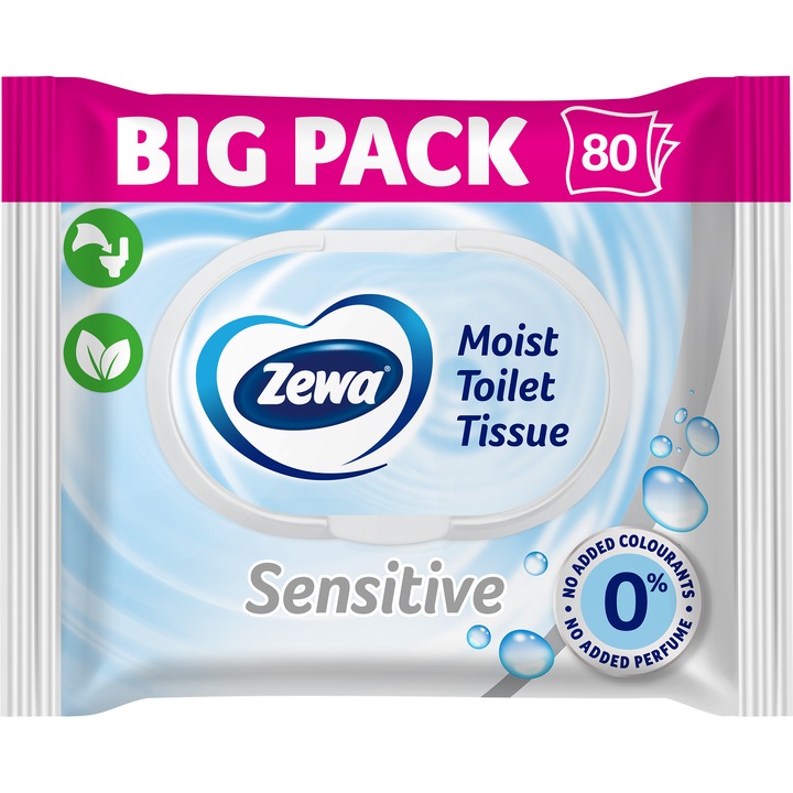 Zewa Sensitive Bigpack nedves toalettpapír, 80 db