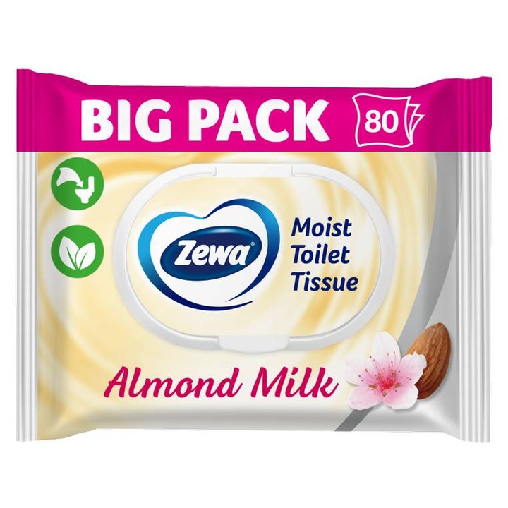 Zewa Almond Milk Bigpack nedves toalettpapír, 80 db