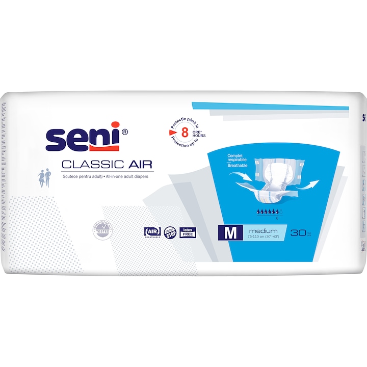 Пелени за възрастни Seni Classic Air Medium, 30 броя