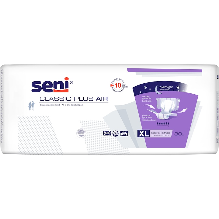 Пелени за възрастни Seni Classic Plus Air Extra Large, 30 броя