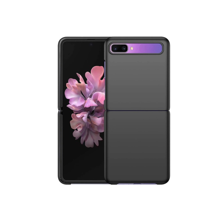 Husa de protectie pentru Samsung Galaxy Z Flip 3 5G, protectie camera, Negru, KOF-BBL3672