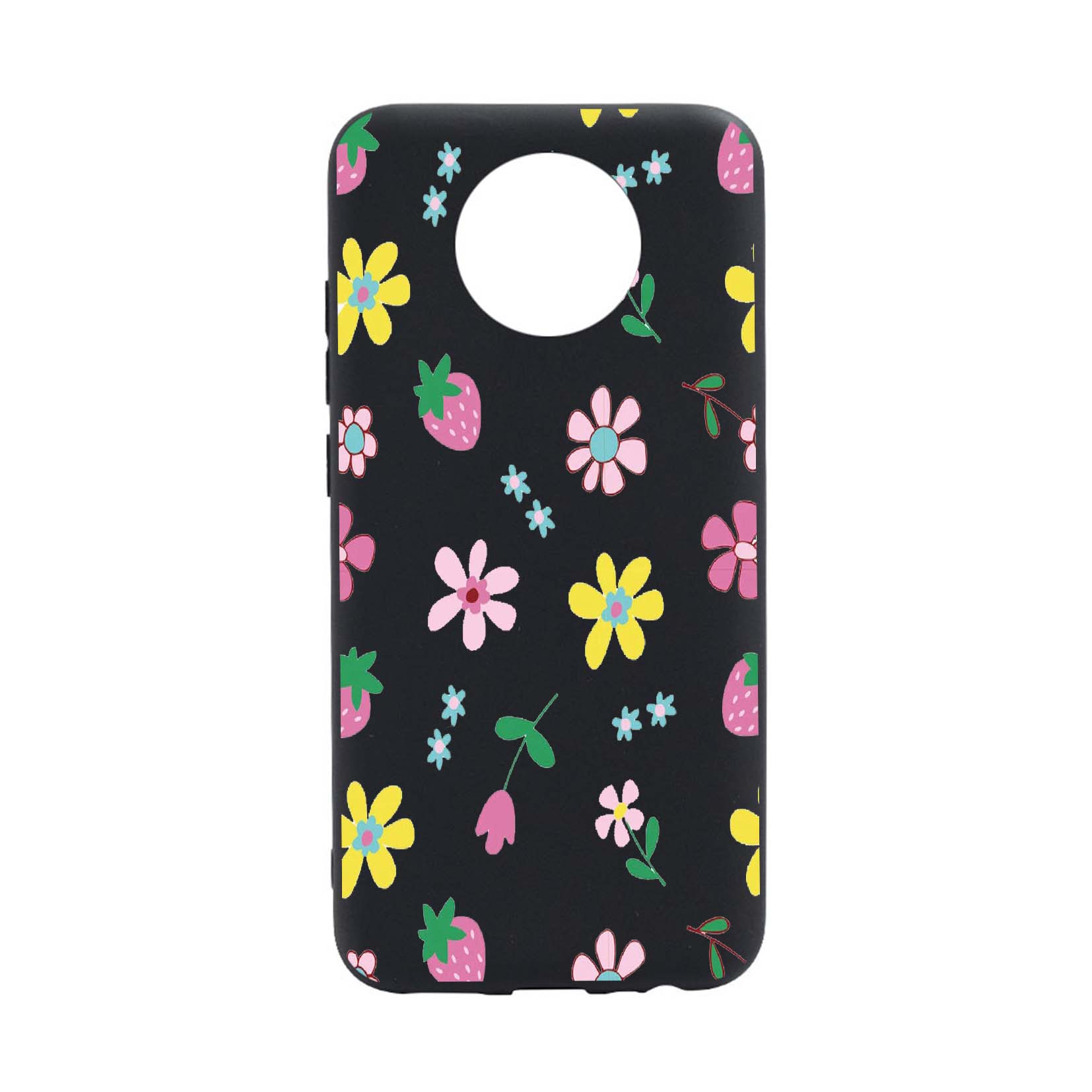 Husa Silicon Flowers, compatibila cu Nokia C10, rezistenta la uzura, anti-alunecare, B687