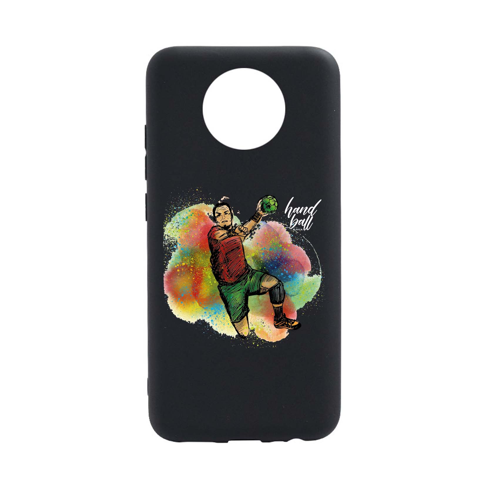 Husa Silicon Compatibila cu Nokia C20, Handball Player, rezistenta la uzura, anti-alunecare, B801