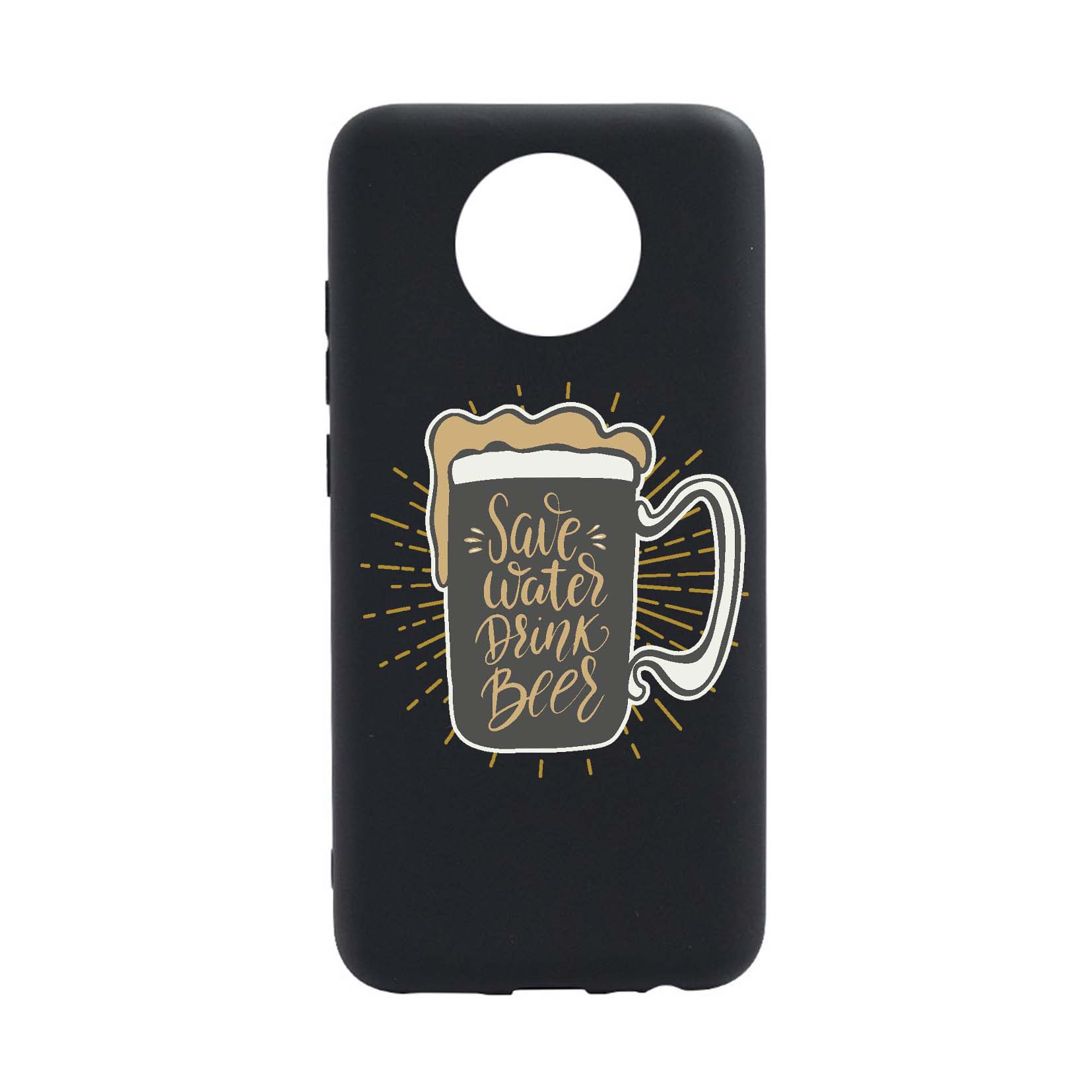 Husa Silicon Compatibila cu Nokia C10, Save Water, rezistenta la uzura, anti-alunecare, B806