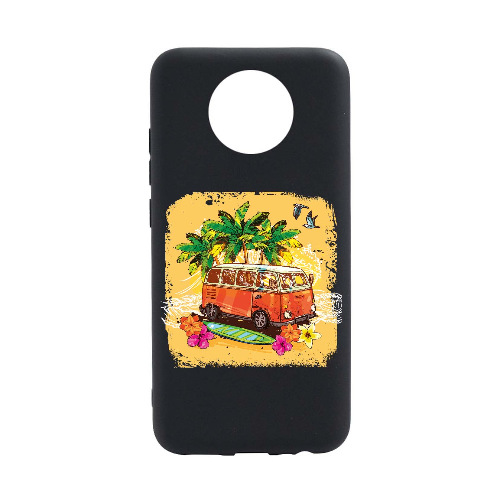 Husa Silicon Compatibila cu Nokia C10, Summer Car, rezistenta la uzura, anti-alunecare, B814