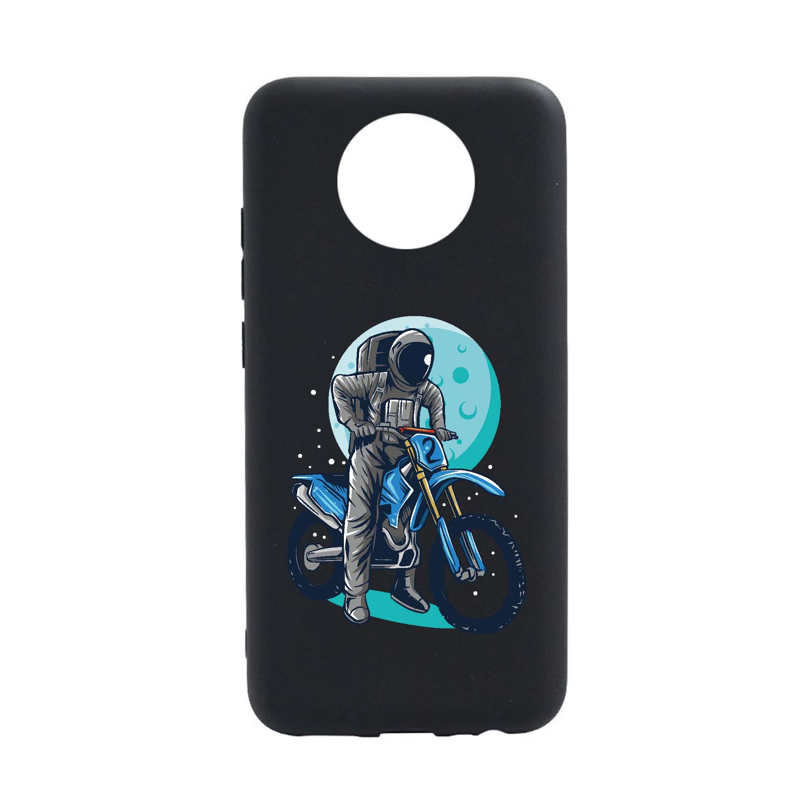 Husa Silicon Compatibila cu Nokia C20, Astronaut Biker, rezistenta la uzura, anti-alunecare, B828