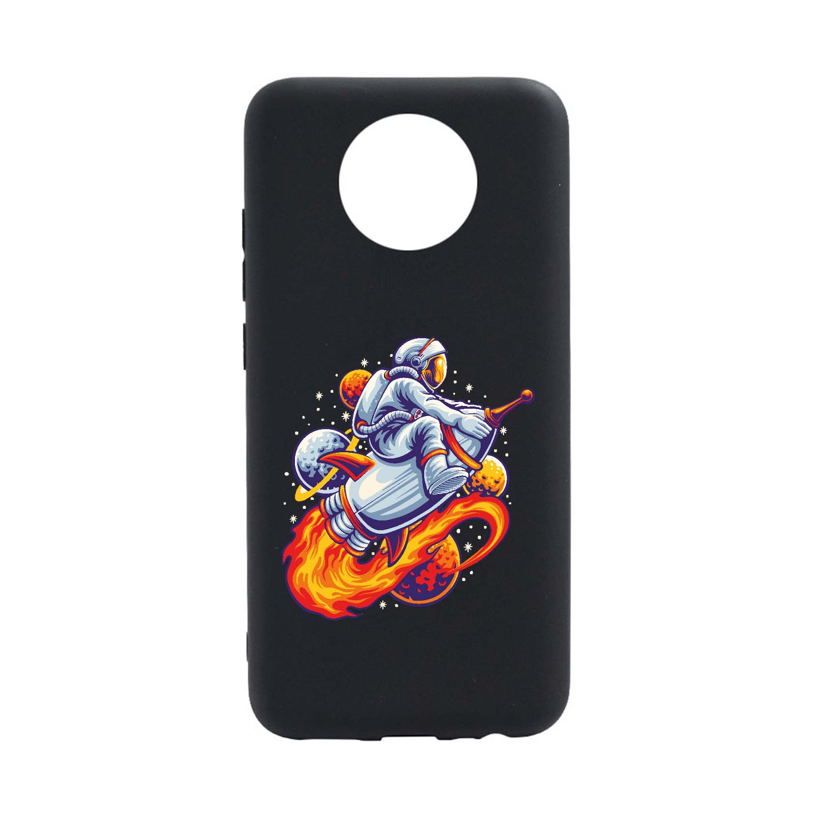 Husa Silicon Compatibila cu Nokia C10, Astronaut, rezistenta la uzura, anti-alunecare, B830