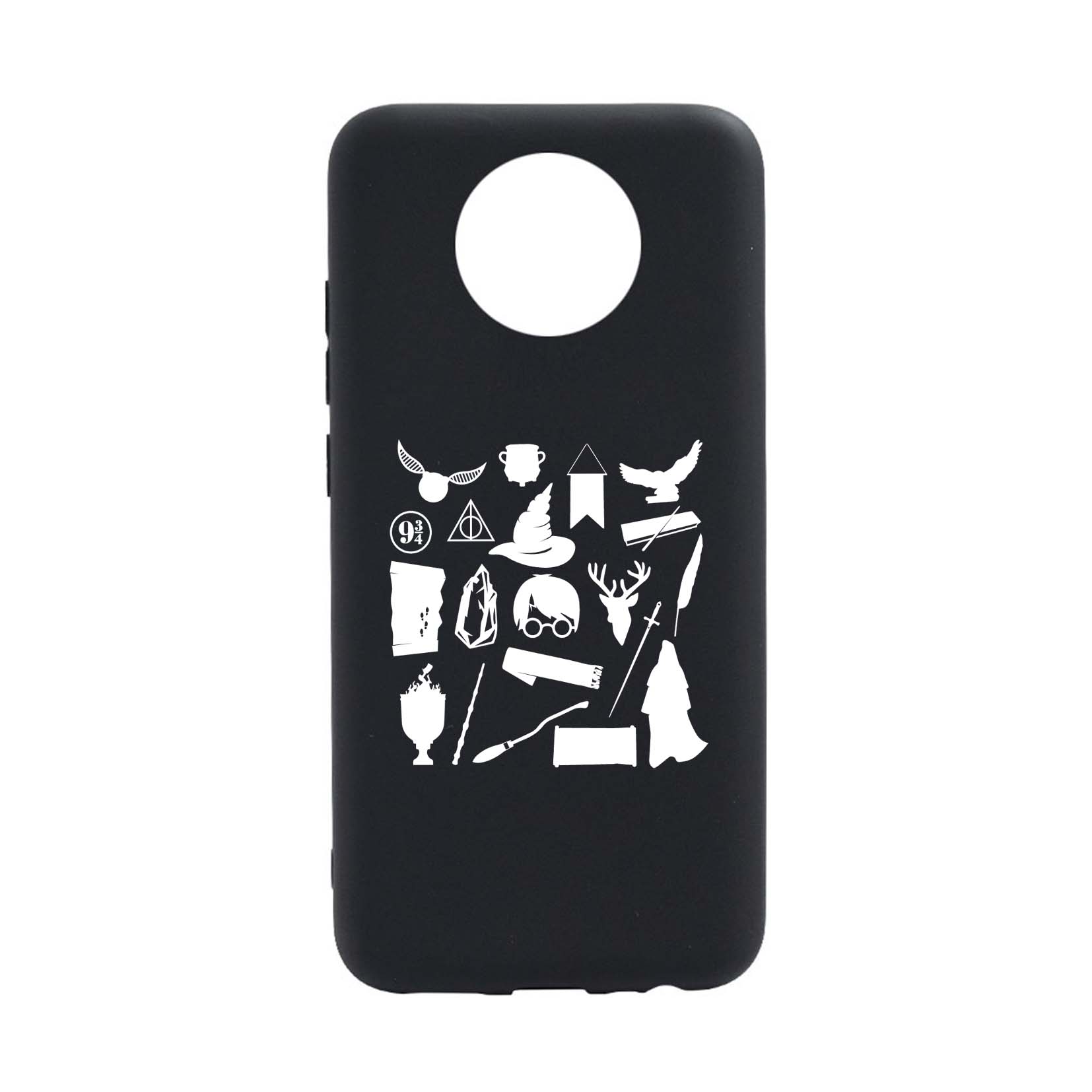 Husa Silicon Compatibila cu Nokia C10, Harry Potter Symbols, rezistenta la uzura, anti-alunecare, B866