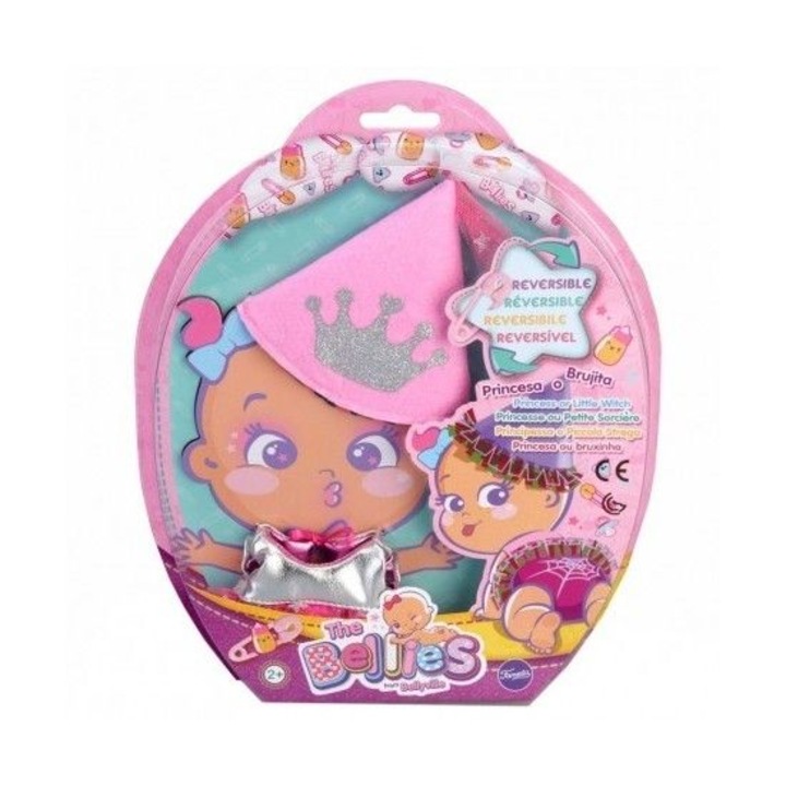 Megfordítható jelmez Belies babához, Hercegnő-boszorkány modell, Többszínű, 2 év +