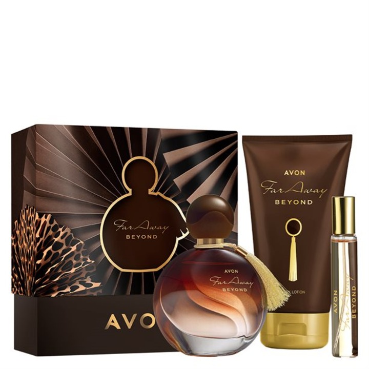 Avon Far Away Beyond női parfüm szett díszdobozban, 210 ml