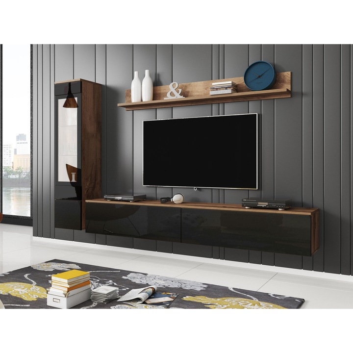 Set camera de zi Sawoti I, MIRJAN24, wotan/ negru lucios