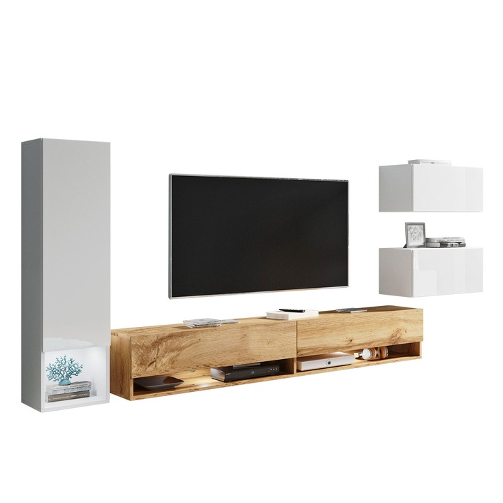 Set living camera de zi Wikez, MIRJAN24, alb/wotan