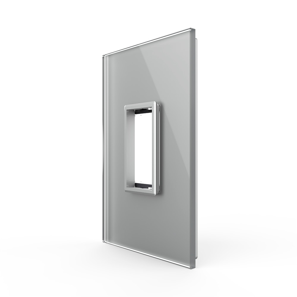 Rama din sticla Livolo standard Italian 1 modul – Serie noua, Gri - eMAG.ro