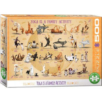 Puzzle Eurographics - Yoga is A Family Activity, 500 piese XXL (6500-5354) Puzzle Eurographics - Yoga is A Family Activity, 500 piese XXL (6500-5354)