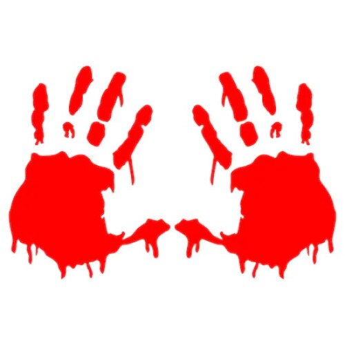 Sticker auto rosii, Palme (set 2 bucati),15 x 12 cm