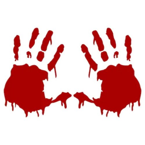 Sticker auto rosu inchis, Palme (set 2 bucati),15 x 12 cm