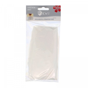 Set 2 bucati, Pelerina pentru protectie la vopsirea parului, IDei, 100 x 70 cm, Transparent Set 2 bucati, Pelerina pentru protectie la vopsirea parului, IDei, 100 x 70 cm, Transparent