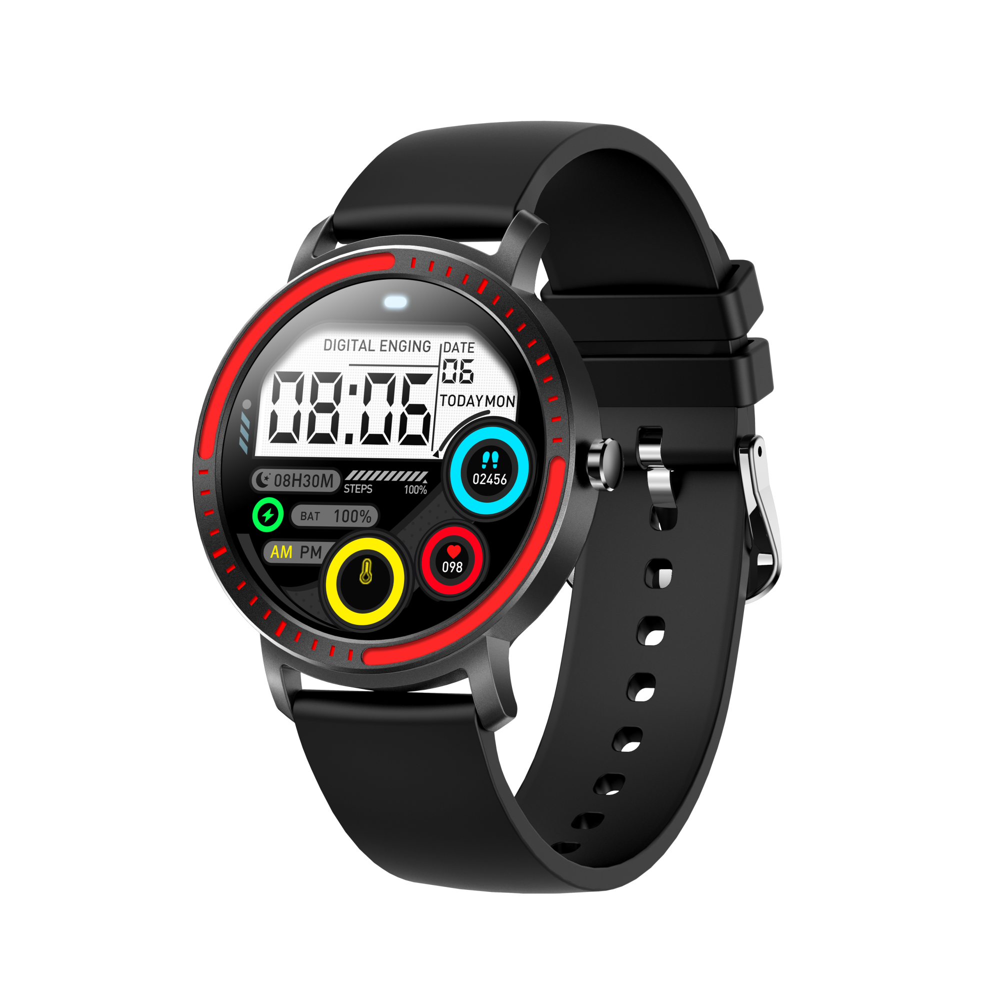 Smartwatch bluetooth 5.0, SoVogue, ecran tactil1.28 inch, Android si iOS, 13 functii, temperatura, puls, IP67