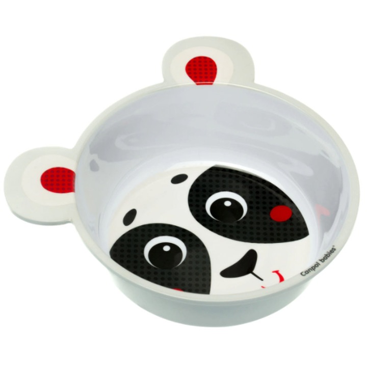 Неплъзгаща се меламинова купа 490 ml Canpol Babies 4/520A, Бяла