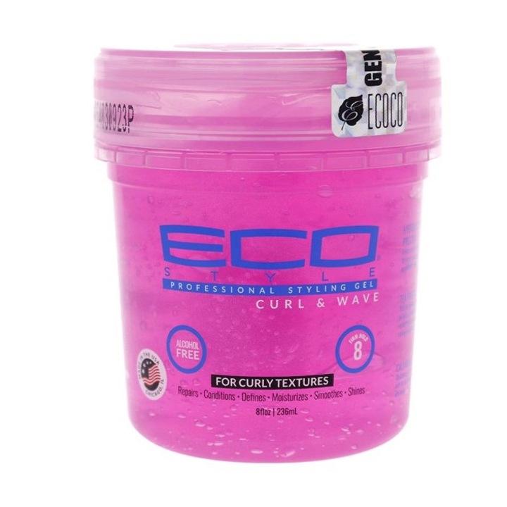 Gel pentru par cret Eco Style Curl &Wave, Pink, 473 ml