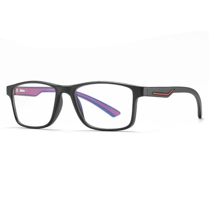 Унисекс очила, антирефлексни със стъкла за компютърна защита, без диоптър, черно/червено