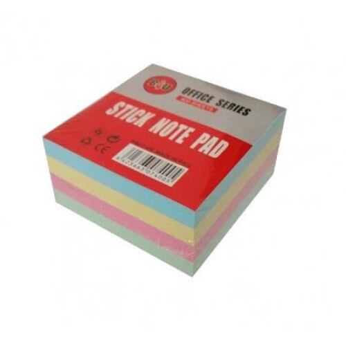 Cub notite adezive Eco, 76 x 76 mm, 350 file, 4 culori pastel