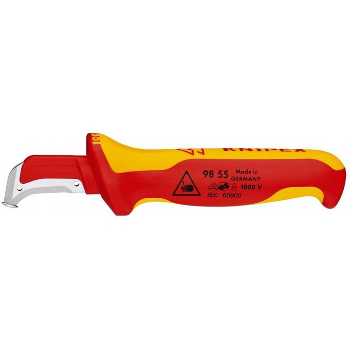 Knipex Félkör alakú villanyszerelő kés, 1000V, 98 55 SB