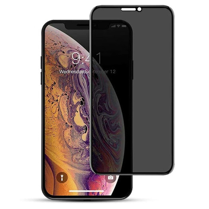 Протектор с филтър поверителност, Съвместим с iPhone 12 Pro Max, 9H