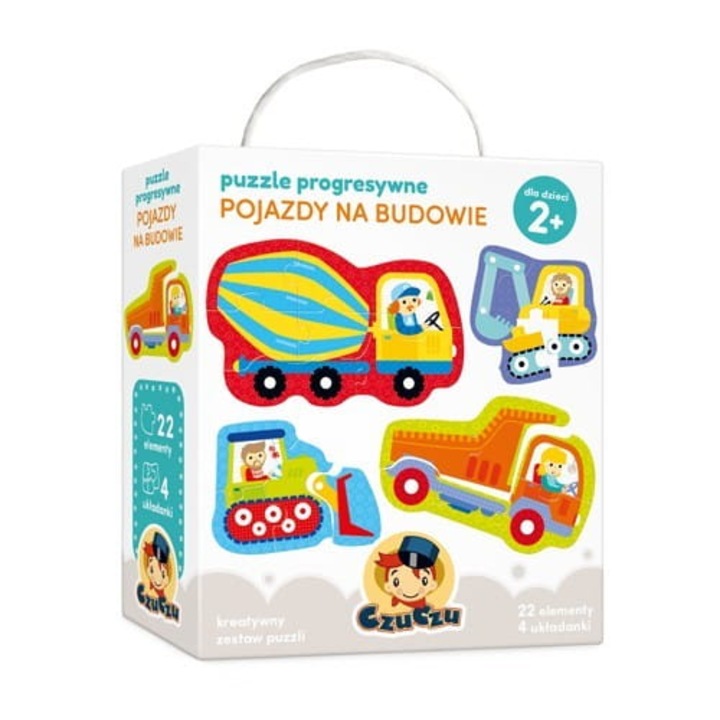 CzuCzu - Puzzle Építőipari gépek 4 az 1-ben - 1 - 39 darab