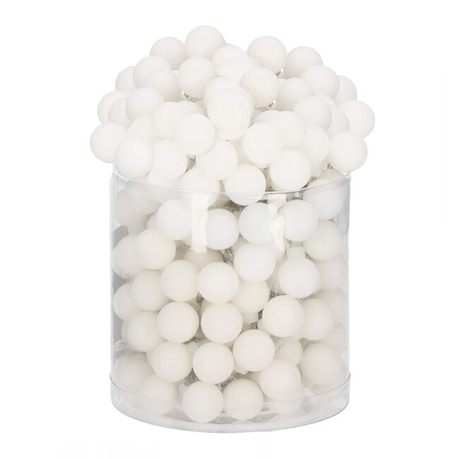 Instalatie decorativa de Craciun LED, 80 bile, alb cald, lungimea totala, 11.5m, 3x baterii AA